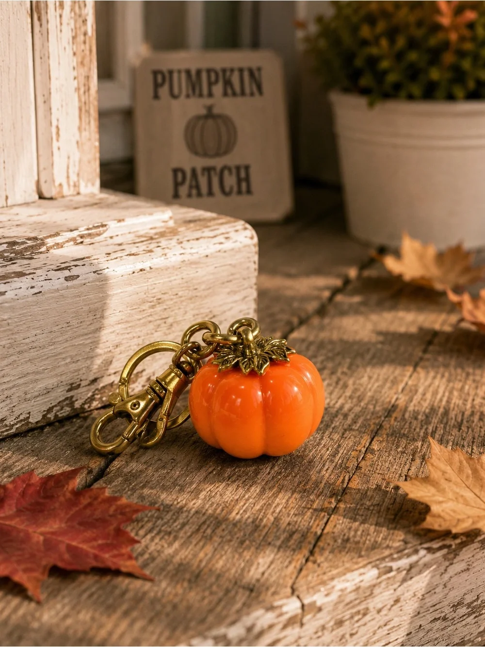 “Pick Me Girl” Orange Pumpkin Bag Charm Keychain